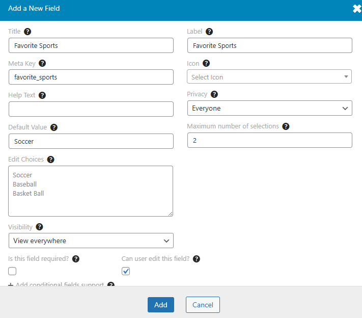 Ultimate Member - Checkbox