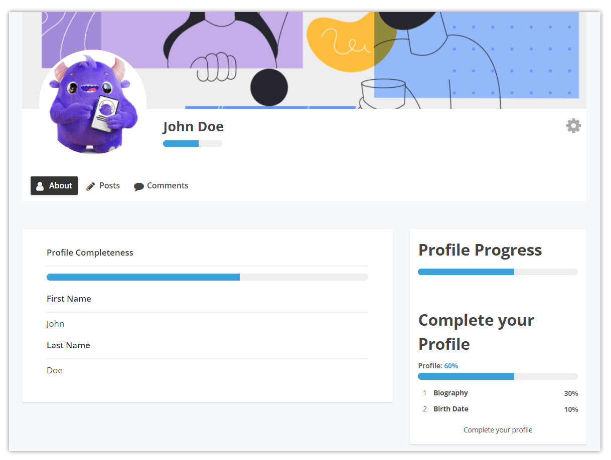 Profile Completeness WordPress plugin banner