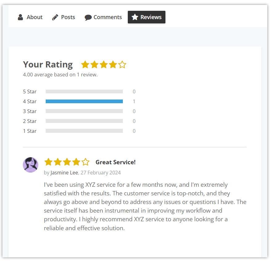 User Reviews WordPress plugin banner