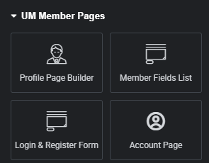 um elementor login widget drag and drop