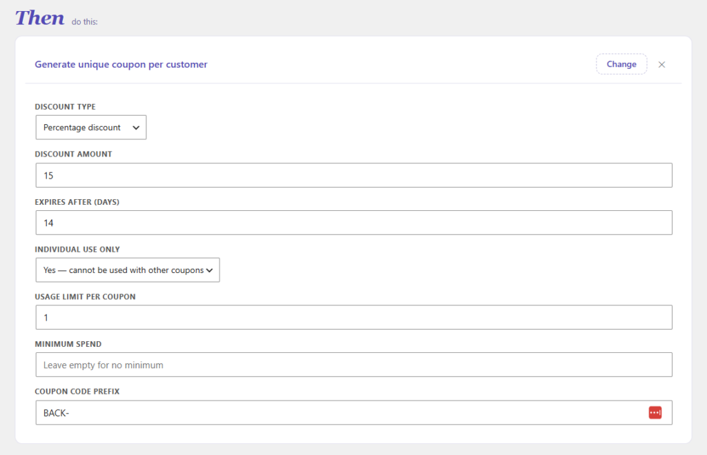 cartcue generate coupon
