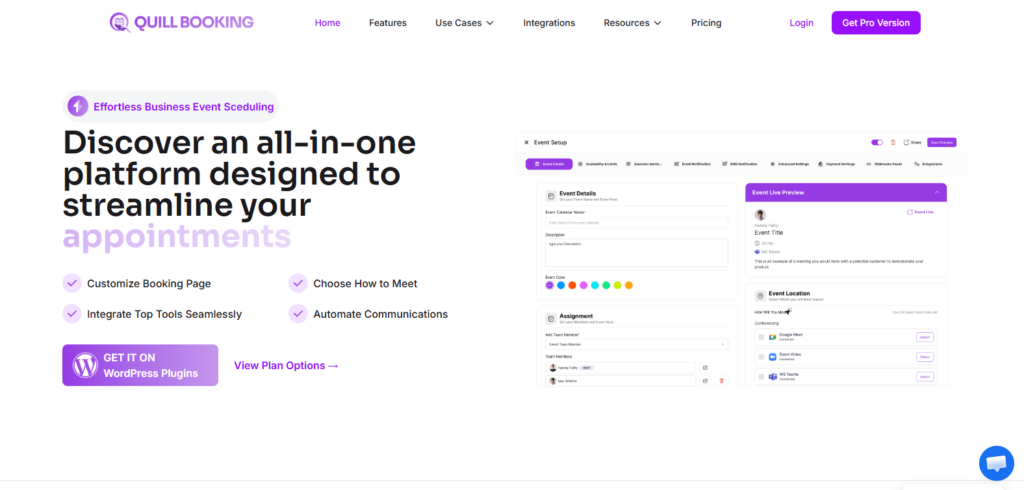 quill booking